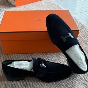 Hermes Suede Loafers